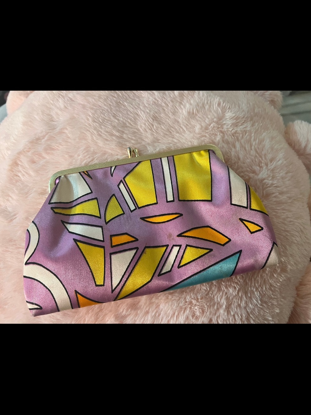 Vintage satin clutch